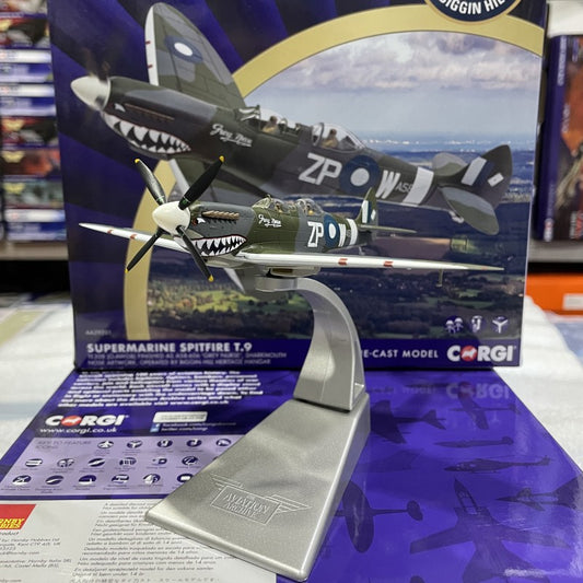 CORGI Supermarine Spitfire T.9 TE308 'Grey Nurse', Biggin Hill Heritage Hangar Limited Edition 1:72 Aircraft Pre-built Model