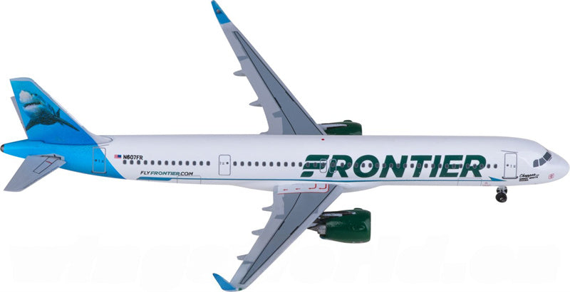 AeroClassics Frontier Airlines Airbus A321neo N607FR 1:400 Diecast Model view 2