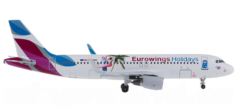 AeroClassics Eurowings Airbus A320 OE-IQD Holidays 1:400 Diecast Model view 3