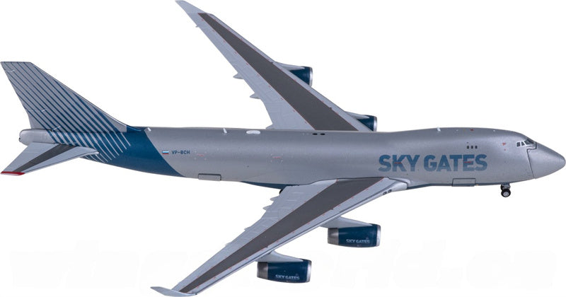 JC Wings Sky Gates Airlines Boeing 747-400F VP-BCH Interactive Series 1:400 Diecast Model view 3