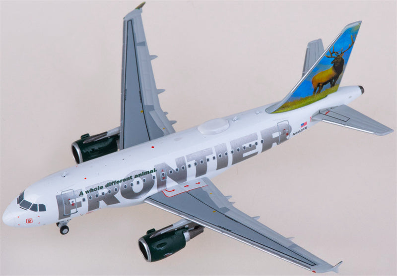 NG Models Frontier Airlines Airbus A318 N802FR 1:400 Diecast Model view 3