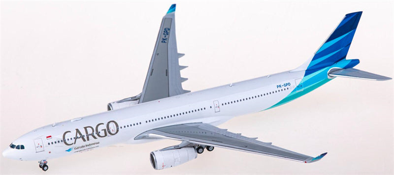 JC Wings Garuda Indonesia Cargo Airbus A330-300 PK-GPD 1:400 Diecast Model view 1