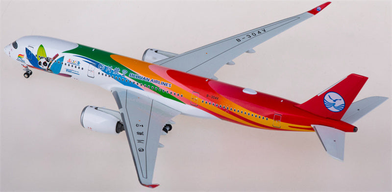 NG Models Sichuan Airlines Airbus A350-900 B-304V 1:400 Diecast Model view 2
