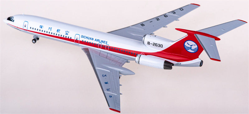 NG Models Sichuan Airlines for Tupolev Tu-154M B-2630 1:400 Airplane Pre-built  Airliner Model Display
