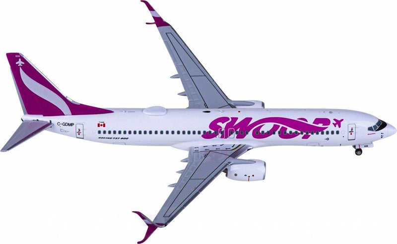 NG Models Swoop Airlines Boeing 737-800 C-GDMP 1:400 Diecast Model view 2