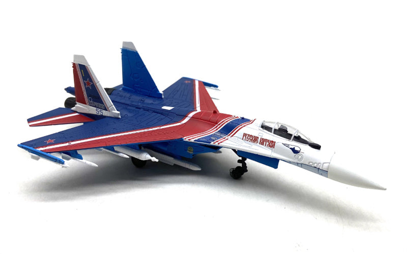 FLOZ Russian Warriors Performance Team Super Flanker SU-35 #55 Performance Aircraft 1:100 Aircraft Pre-built Model