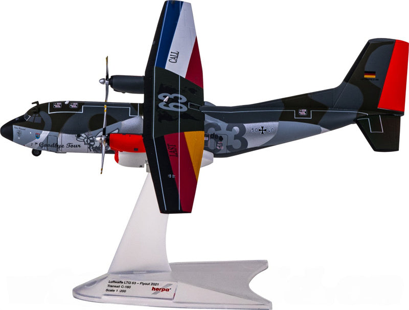 Herpa Luftwaffe Transall C-160 50+40 1:200 Diecast Model view 2