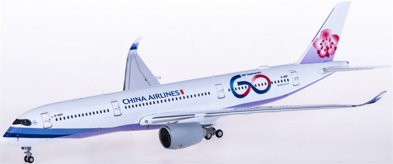 JC Wings China Airlines Airbus A350-900XWB B-18917 60th Anniversary 1:400 Diecast Model view 2