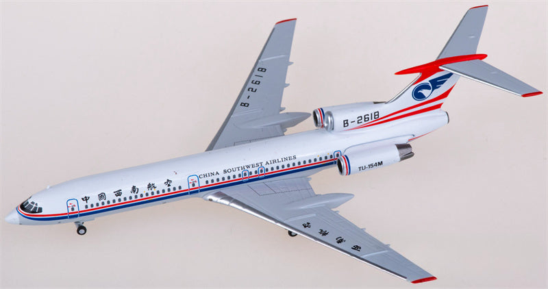 NG Models China Southwest Airlines Tupolev TU-154M B-2618 1:400 Diecast Model view 1