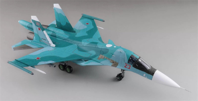 HOBBY MASTER Su-34 Fullback Fighter Bomber Red 23 Russian Air Force Ukraine March 2023 1:72 Airplane Pre-built Model