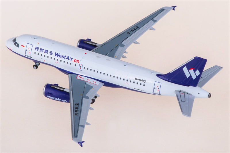 NG Models West Air Airbus A319 B-6412 1:400 Diecast Model view 2