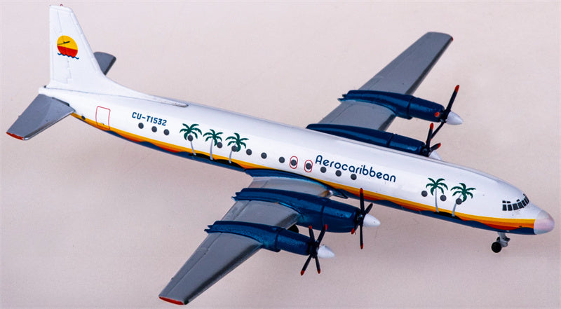 AeroClassics Aero Caribbean Ilyushin Il-18 CU-T1532 1:400 Diecast Model view 4