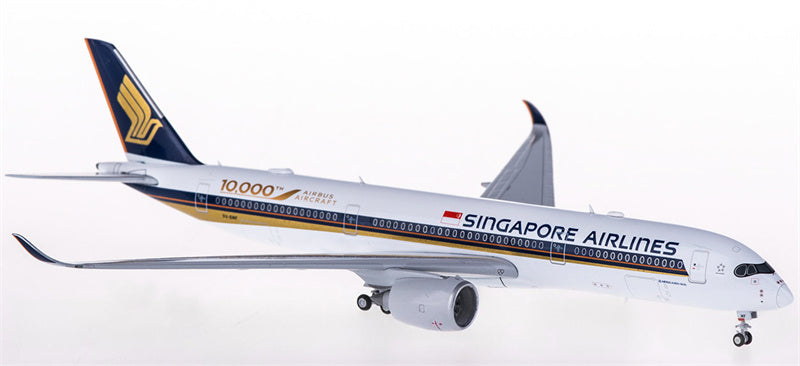 JC Wings Singapore Airlines for Airbus A350-900 9V-SMF 10000th for Airbus Aircraft 1:400 Airplane Pre-built  Airliner Model Display