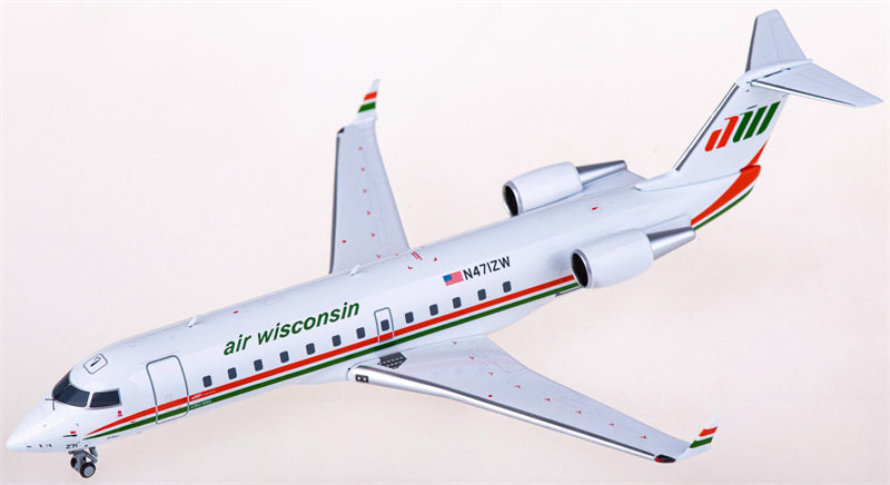 NG Models United Express for Air Wisconsin for Bombardier CRJ200LR N471ZW 1:200 Airplane Pre-built Airliner Model Display