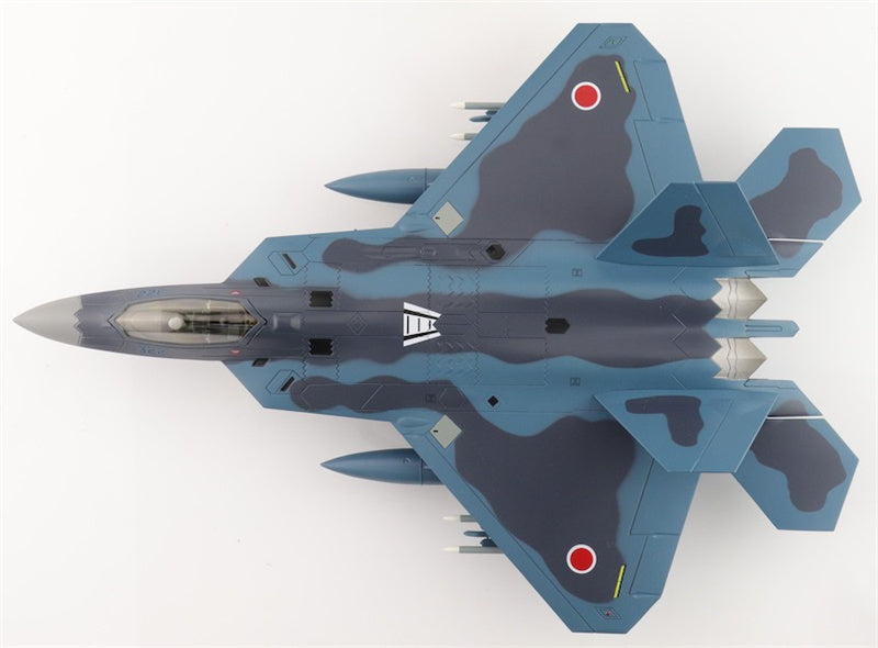 HOBBY MASTER Lockheed F-22 Raptor Sea Camouflage 37-8322 3rd Sq Japan JASDF (pseudo scheme) (with 8 x AAM-3 under the wings) 1:72 Aircraft Pre-built Model