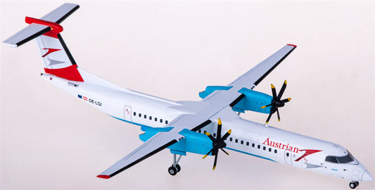 Herpa Austrian Airlines Bombardier Dash 8 Q400 OE-LGI 1:200 Diecast Model view 1