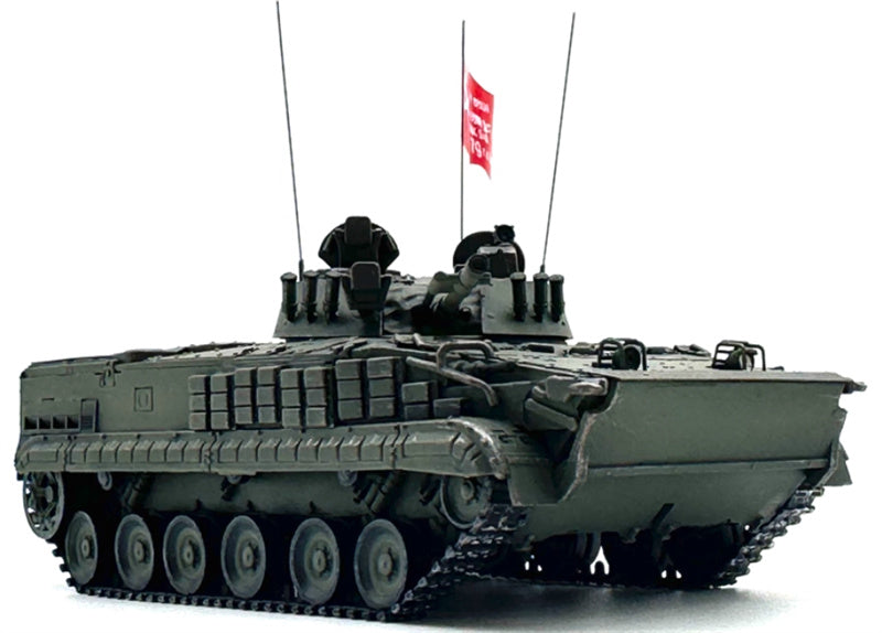 ARTISAN Russian BMP-3 infantry fighting vehicle equipped with explosive reactive armor and red flag 1:72 Tank Pre-built Model