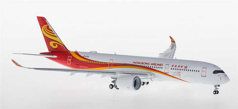 JC Wings Hong Kong Airlines Airbus A350-900 B-LGA Flaps Down 1:400 Diecast Model view 1