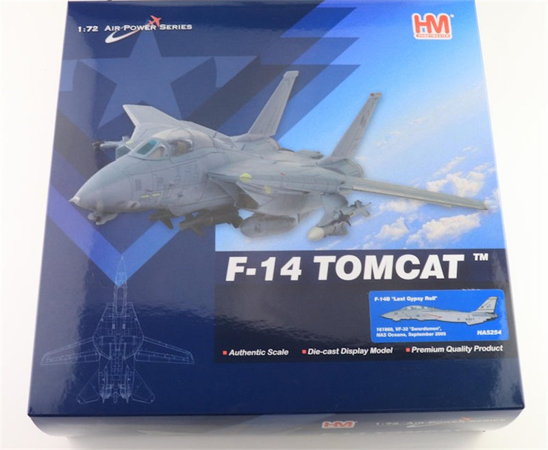 HOBBY MASTER F14B Tomcat US Navy Last Gypsy Roll 161860 VF-32 Swordsmen NAS Oceana September 2005 1:72 Aircraft Pre-built Model