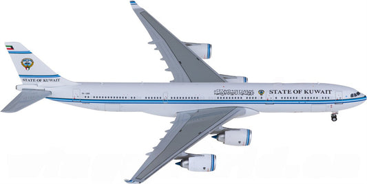 JC Wings State of Kuwait Airbus A340-500 9K-GBB 1:400 Diecast Model view 1
