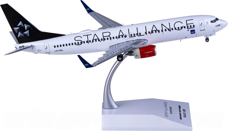 JC Wings SAS Boeing 737-800 LN-RRL Star Alliance 1:200 Diecast Model view 1