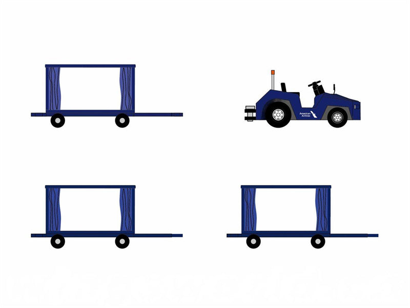 Fantasy Wings American Airlines Cargo Cart Set 1:200 Accessory Model view 1