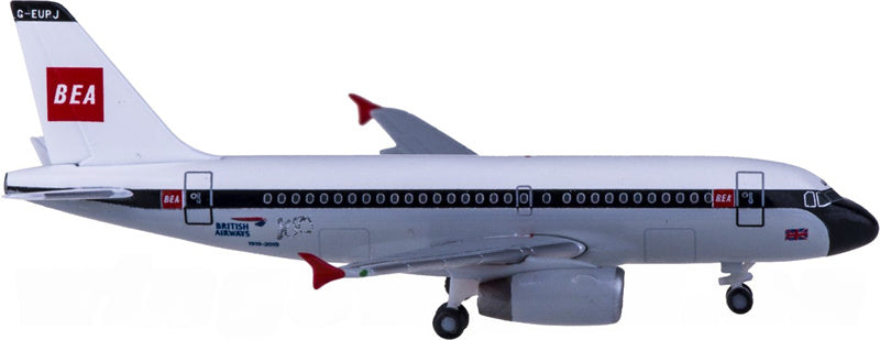 Herpa British Airways for Airbus A319 G-EUPJ 100 Years 1:500 Airplane Pre-built  Airliner Model Display