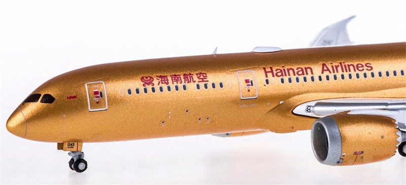 JC Wings Hainan Airlines Boeing 787-9 B-1343 Gold 1:400 Diecast Model view 4