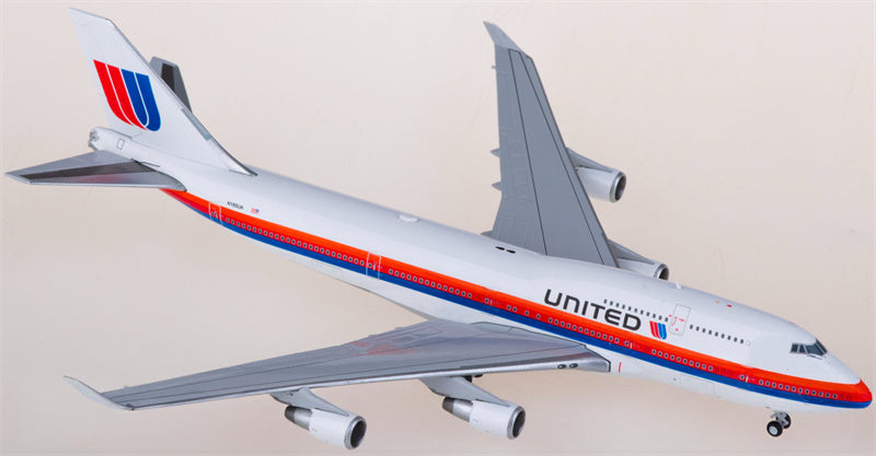 JC Wings United Airlines Boeing 747-400 N185UA 1:400 Diecast Model view 2