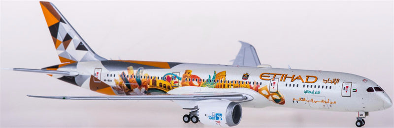 JC Wings Etihad Airways Boeing 787-9 Dreamliner A6-BLH Choose Italy Livery 1:400 Diecast Model view 2
