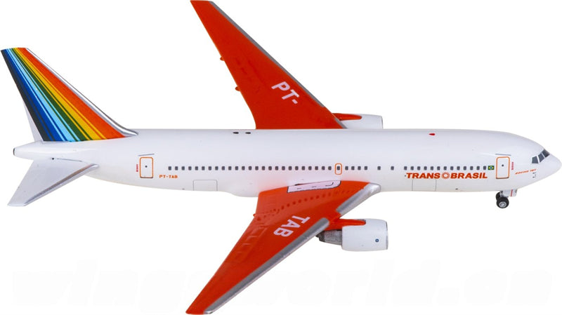AeroClassics Trans Brazil Boeing 767-200 PT-TAB 1:400 Diecast Model view 3