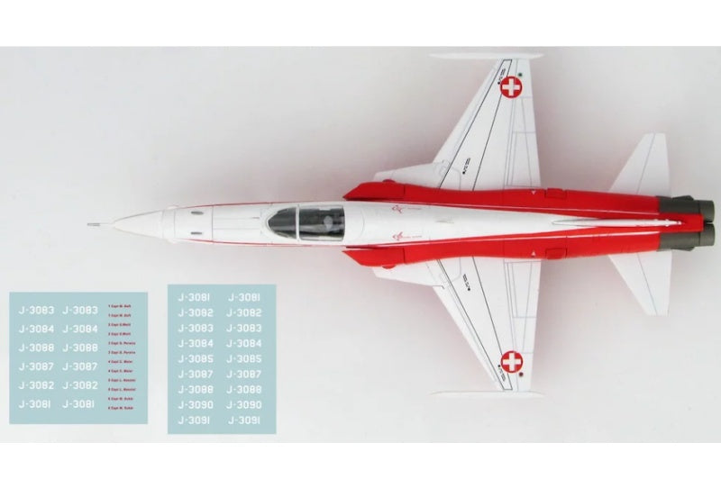 HOBBY MASTER F-5E Tiger II Patrouille Suisse, Season 2021 (with new pilot names decals) 1/72 Aircraft Pre-built Model