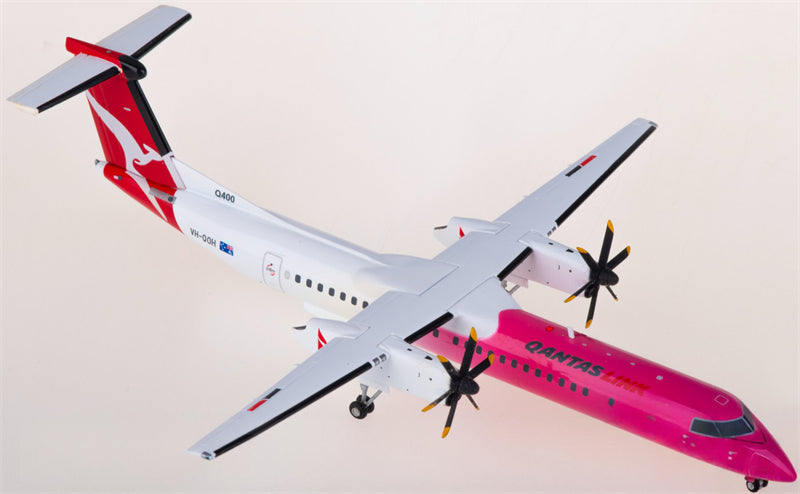 JC Wings Qantas for Bombardier for Dash 8 Q400 VH-QOH 1:200 Airplane Pre-built Airliner Model Display