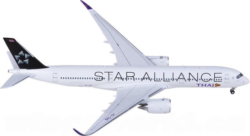 JC Wings Thai Airways Airbus A350-900 HS-THQ Star Alliance 1:400 Diecast Model view 2