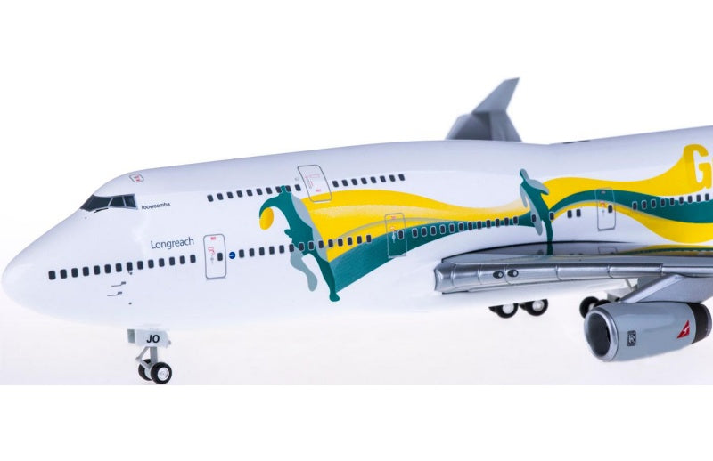 Herpa Qantas Boeing 747-400 VH-OJO Rugby livery 1:200 Aircraft Pre-built  Airliner Model Display