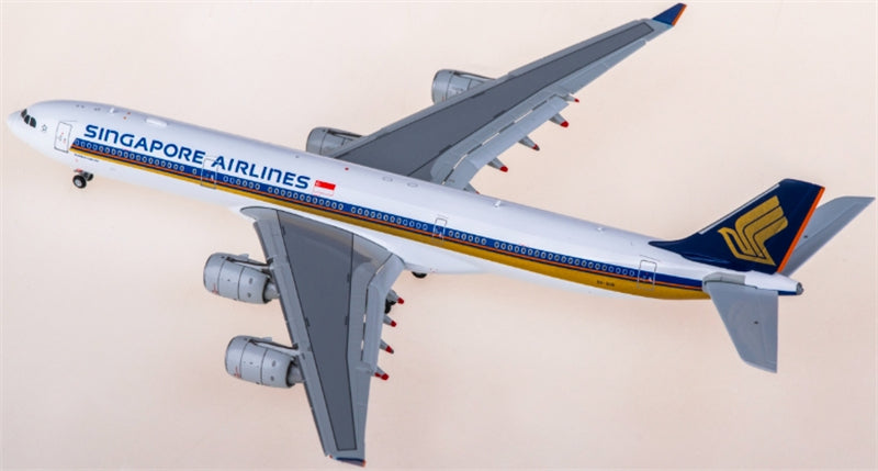 Hxmodels Singapore Airlines Airbus A340-500 9V-SGB flaps down 1:400 Diecast Model view 3