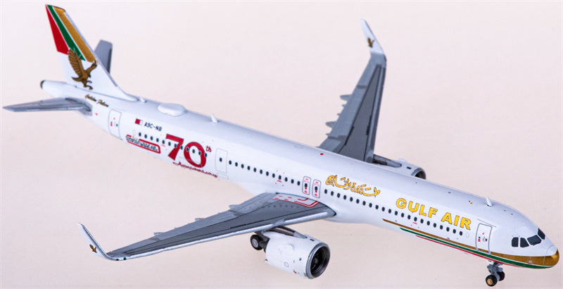 JC Wings Gulf Air Airbus A321neo A9C-NB 70th 1:400 Diecast Model view 4