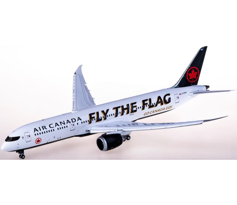 JC Wings Air Canada Boeing 787-9 C-FVLQ Flaps down 1:200 Aircraft Pre-built  Airliner Model Display