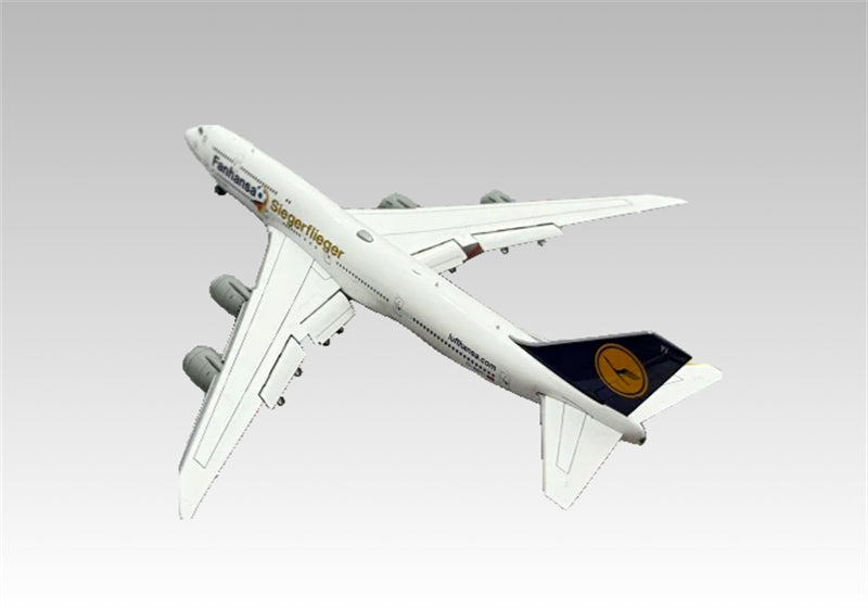 YY Wings Lufthansa Airlines Boeing 747-8 D-ABYI Flaps Down Fansha 1:400 Diecast Model view 1