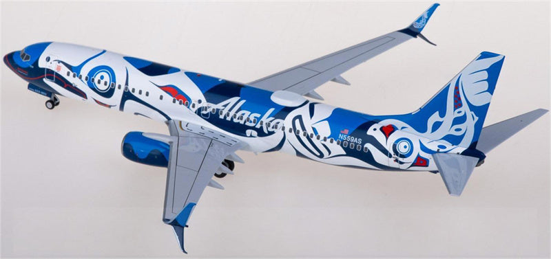 NG Models Alaska Airlines Boeing 737-800 N559AS 1:200 Diecast Model view 3