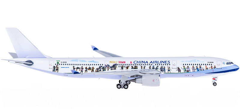Phoenix China Airlines for Airbus A330-300 B-18358 Aboriginal Painting 1:400 Airplane Pre-built  Airliner Model Display