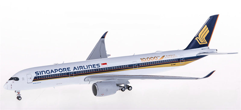 JC Wings Singapore Airlines for Airbus A350-900 9V-SMF 10000th for Airbus Aircraft 1:400 Airplane Pre-built  Airliner Model Display