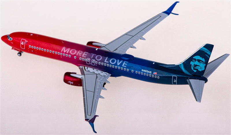 NG Models Alaska Airlines Boeing 737-900ER N493AS More to Love 1:400 Diecast Model view 1