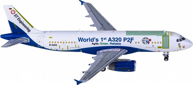 JC Wings House Color Airbus A320P2F D-AAES 1:400 Airplan Diecast Model view 1