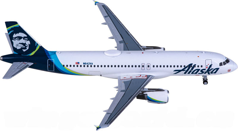 NG Models Alaska Airlines Airbus A320 N642VA 1:400 Diecast Model view 3