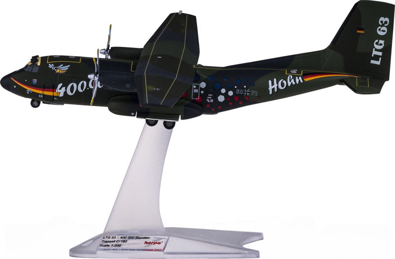 Herpa Luftwaffe Transall C-160 50+72 1:200 Diecast Model view 2
