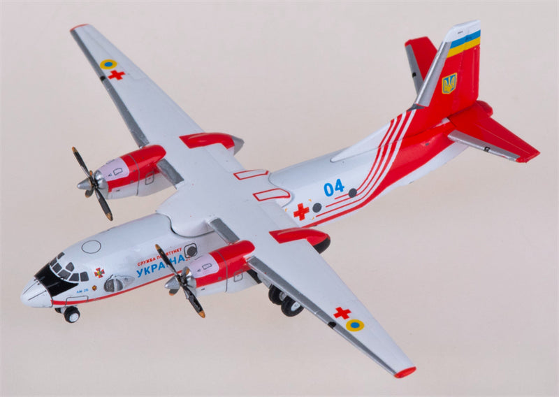 JC Wings Ukrainian Air Force Antonov An-26 04 1:400 Diecast Model view 1