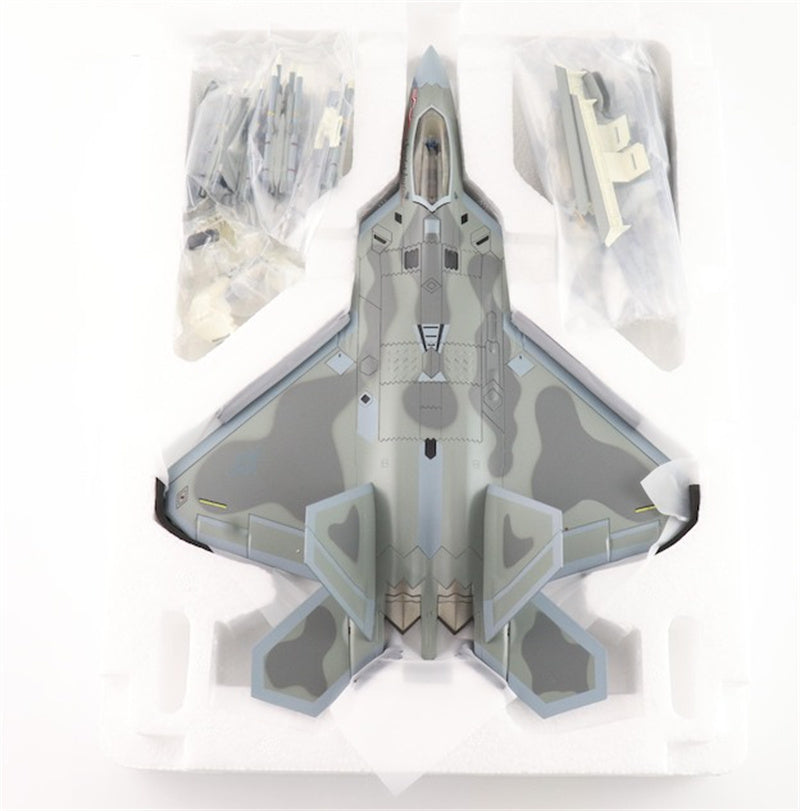 HOBBY MASTER F22 Raptor USAF 91-001 Spirit of America Raptor 01 (underwing WPN 2 x AGM-158 8 x AIM-120 2 x fuel tanks) 1:72 Aircraft Pre-built Model