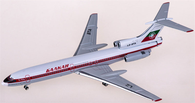 Phoenix Balkan Bulgarian Airlines for Tupolev TU-154B LZ-BTA 1:400 Airplane Pre-built  Airliner Model Display