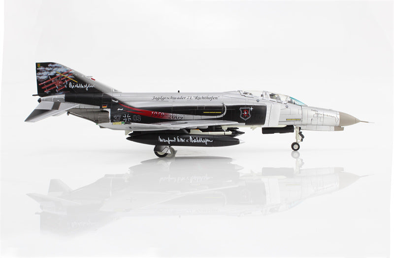 HOBBY MASTER F-4F Phantom II JG-71 50th Anniversary 37+03 Luftwaffe 2009 1/72 Aircraft Pre-built Model